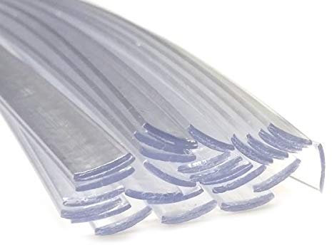 Plastique baguettes de soudure PC Transparent 8x1mm Plat 25 Barres