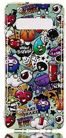 Lumineux - Carcasa de silicona para Samsung Galaxy S10, S10e y S10 Plus Graffiti Samsung Galaxy S10 Plus