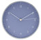 LUUK LIFESTYLE Schlichte Design Wanduhr mit geräuschlosem Quarz Uhrwerk, Deko für Wohnzimmer, Küche, Office, Geschenk zum Einzug, Blau und Silber