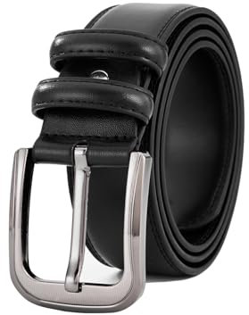 TEAMMAO Gürtel Herren,110CM-200CM Taillegürtel Schwarz Große Taille Ledergürtel 3,8CM Breit Jeans Casual Business Leder Gürtel mit Geschenkbox.(Schwarz,Taille 135-140cm (Gesamtlänge 160cm))