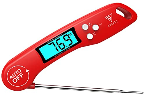 DOQAUS Digital Meat Thermometer, Instant Read Food Thermometer for Cooking with Backlit & Auto-Rotating Display, 4.6” Probe for Grilling, Baking, and Perfect BBQ