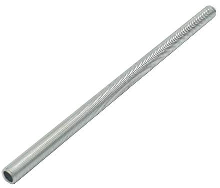 FE Gewinderohr M10x1 x 200mm verzinkt Lampenrohr Anschlussrohr Stahlrohr mit Rohr-Gewinde Feingewinde