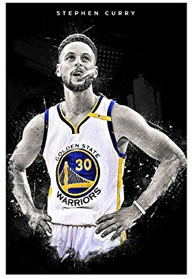 Stephen Curry Poster Basketball Sport Poster 6 Leinwand Schlafzimmer Dekor Bild Drucke Büro Wohnheim Zimmer Dekor Geschenke 30 × 45 cm ohne Rahmen style1
