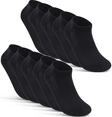 Sneaker Socken Herren 47-50 Baumwolle 10 Paar Short Socks Men 16510 WP (Schwarz)