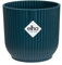 elho Vibes Fold Round Mini 9-100% recyclable Flower Pot - Indoor plant pot - Ø 9.3 x H 8.8 cm - Blue/Deep Blue
