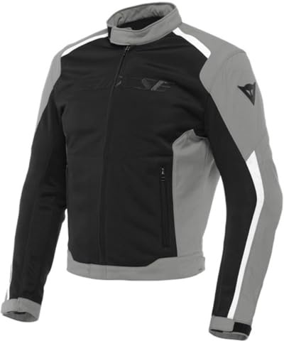 Dainese Hydraflux 2 Air D-Dry Jacket, Motorradjacke Sommer mit Abnehmbarem Wasserdichtem Futter, Herren, Schwarz/Charcoal-Gray, 44