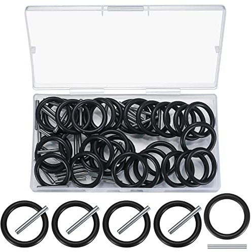 60 Pcs Replacement Pin and O-Ring Set(30 Pins+30 Rings), 4x30mm Impact Wrench Rings, 3x25mm Impact Driver Socket Pins, for Impact Socket Scaffolders, Impact Wrench, Pressure Washer