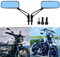 BREDUXSER 8mm 10mm Motorrad Rechteck Rückspiegel Wing Seitenspiegel Für Cruiser Scooter Chopper Touring Bobber Street Bike Cafe Racer ATV