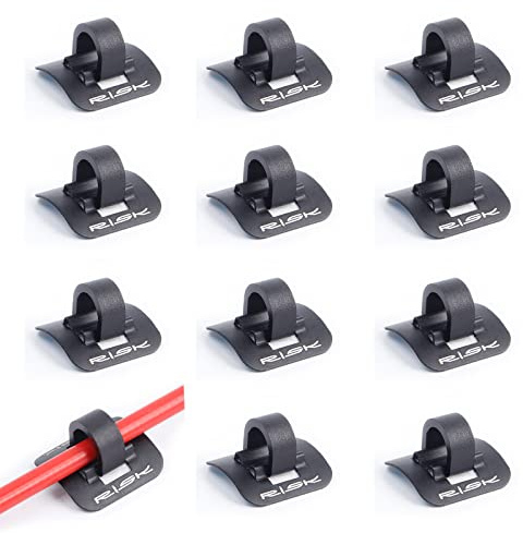 Mirrwin Fibbia a C Telaio Bici C Clip per Bici Fermacavi per Bici Sedile in Filo 3M con Retro Adesivo 12 Pezzi Portafilo in Lega di Alluminio per Biciclette, Mountain Bike, Biciclette Pieghevoli