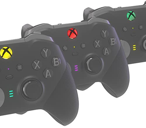 eXtremeRate Custom LED Taste Aufkleber für Xbox One Elite Series 2 Controller, Transparenter Bunt Logo/Profile/Batterie LED Anzeige-Sticker folie für Xbox One Elite V2 Controller–30 Stück in 6 Farben