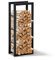 Camden Log Firewood Holder - Black Power Coated Steel Fireside Furniture - 100cm (H) x 24cm (W) x 40cm (L)