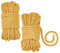 PandaHall Corde Torsadée Dorée de 6mm de Diamètre, Cordes en Soie de Polyester Doux, 20m, Décoratives pour la Fête d'halloween de Noël, Artisanat, Nouage