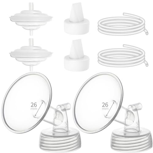 Belmikal Breastpump Parts Compatible with Spectra S1 S2 9 Plus Motif Luna Ameda MYA Cimilre 26mm Flange Valve Tube Backflow Protector Replacement Kit for Spectra Accessories/Parts