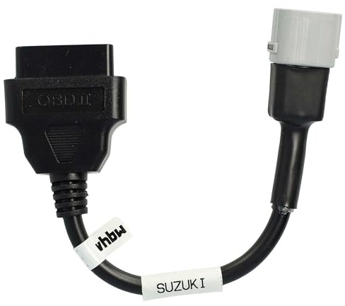 vhbw OBD2 Adapter 6 Pin auf OBD2 16Pin kompatibel mit Suzuki GSX-S 125 (2017-2019), RV 125 Van Van (2007-2017) Motorrad - 10 cm
