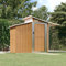 Festnight Capanno da Giardino, Capanno Attrezzi da Giardino, Casetta da Giardino, in Acciaio Zincato Marrone 270x130x208,5 cm