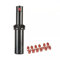 Aspersor Rain S075 de Turbina Emergente 10 Cm con Vástago de Plástico, Regulable de 40º a 360º y Toma Rosca Hembra de ¾ | Aspersores de riego césped | Difusor jardín