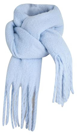 Dicker Schal Damen - Klassischer Und Täglich Feinstrick Winter Kuschelige Warme Schals Musselintuch Deckenschal Winterschal Hochwertiges Schal-Tuch (Himmelblau)
