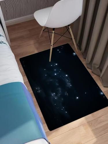 EWFAS Badteppich,Ein echter dunkler Nachthimmel mit vielen Sternen,viele schöne Badematten zur Auswahl Badvor leger sehr weich und rutschfest waschbar und schnelltrocknend40x60cm
