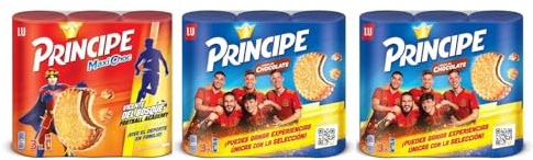 Pack 2 Príncipe Original Galletas Rellenas de Crema de Chocolate con Leche Pack Ahorro 3 x 300g + Príncipe Maxi Choc Galletas Rellenas de Doble Crema de Chocolate con Leche Pack 3 x 250g