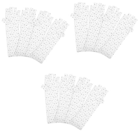 minkissy 3sets Uv Blocking Gloves Nail Art Supplies Elastic Fingerless Glove 2pairs*3