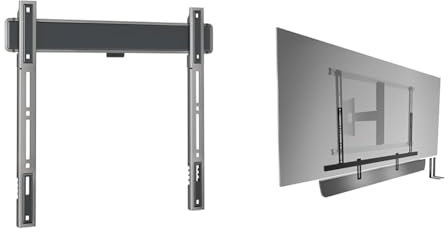 Vogel's Elite TVM 5405 Extrem Flache TV-Wandhalterung für 32-77 Zoll Fernseher & Sound 3550 Universelle Soundbar Halterung