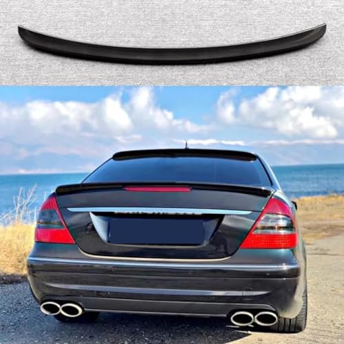 TYUMGXIAO Auto Heckspoiler für Mercedes Benz Clase E W211 2003-2008 E200 E260, Kofferraum Heck Spoiler,Modifiziertes Heckflügel Styling Zubehör,A/Carbon Fiber Look