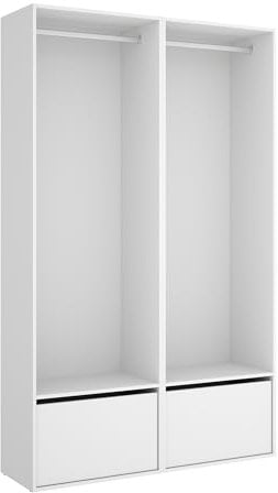 DEKIT GRUPO RIMOBEL SUIT - Conjunto de armario-vestidor con dos zapateros - BLANCO/NATURAL - 205 x 120 x 45