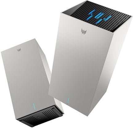 ACER Routeur WiFi Predator Connect T7, WiFi 7, Jusqu'à 5.7Gbps, Latence 1 ms, Compatible Intel® Killer™ Prioritization Engine, Système Mesh