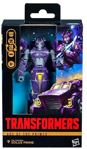 Transformers Age of The Primes Deluxe Class The Thirteen Solus Prime, 5.5-inch Converting Action Figure, Robot Toys for Ages 8+