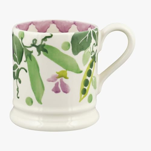 Emma Bridgewater Large Mug 1/2 Pint, Ceramic Coffee Cup Large -Cappuccino, Latte, Coffee, Tea Cup - Beautiful Mugs, Birthday Gift - Coffee Mug, Peas & Beans