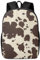 OdDdot Rucksack mit Kuhfell-Druck, für Herren und Damen, leicht, Büchertasche, lässiger Tagesrucksack für College, Arbeitsplatz, Reisen, Schwarz , One size
