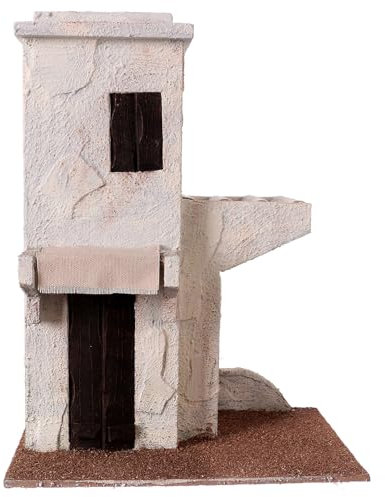 Arabisches Haus mit Schutzdächern 30x25x15cm für Krippen von 11cm