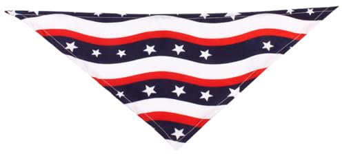 BESPORTBLE Hundehalstuch Mit Usa-Flagge Dreieckige Schals 3-teilig Haustierhalsband Lätzchen Für Geburtstagsanlässe Aus Weichem Polyester Zufälliger Stil