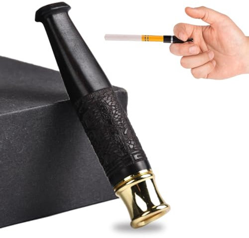 VYIBPDY Filtre Cigarette,Porte-cigarette, Fume-cigarette, Porte-Cigarette Bois, portable réutilisable, convient aux cigarettes Regular, finition lisse, fait à la main