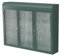 Pawom Glastüren Dreitürig Wandschrank, Badezimmerschrank Hängend, Hängeschrank 20 cm tief, Wandschrank Badezimmer, Wohnzimmer Badezimmer Esszimmer (grün)