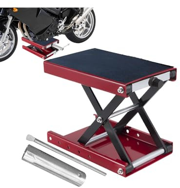 Xujuika Élévateur de moto, plateau large pour moto, support de levage rapide, accessoires de table pour scooter, équitation, garage, atelier d'entretien
