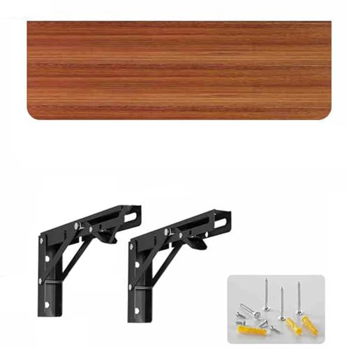 GHHVFEC Höhenverstellbarer, klappbarer Wandtisch mit Stabiler Stütze und integrierter Ablage – platzsparender, kompakter Schreibtisch für Fernseher, Homeoffice, Arbeitszimmer und Werkbank