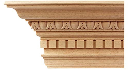 Kranzleiste 130 x 70 mm, Buche roh Länge 2440 mm