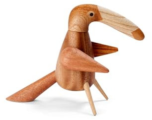 Spring Copenhagen The Pepper Bird - Handgefertigte Pfeffermühle | 8 x 15 x 20 cm | Handgemachte Holzmühle | Holz (Mahagoni, Esche, Ahorn, Walnuss) | Design von Tonn-P | Ausgewählte Designgeschenke