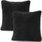 CelinaTex 2er Set Kissenbezug 50x50 cm Doppelpack Coral Fleece Kissenhülle, Dekokissen Bezug Sofakissenbezug Comfortable schwarz 5001340