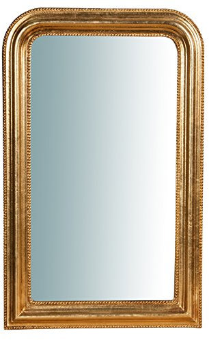 Biscottini Gold Wandspiegel | Zimmer deko 69x43x3 cm | Dekoration Made in Italy | Badezimmerspiegel mit vergoldetem Holzrahmen | Antiker Vintage Spiege