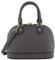 FashionPuzzle Saffiano Classic Dome Umhängetasche mit Reißverschluss, dunkelgrau, Einheitsgröße