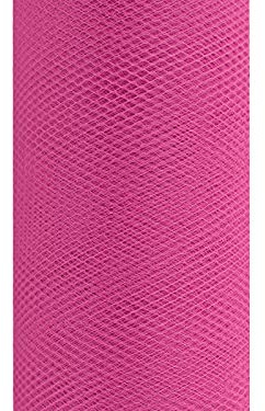 Creativery 9m Tüll Deko Stoff 50cm Tüllband Netz Rolle Tüllstoff Tütüs Hochzeit Fuchsia Magenta 183D