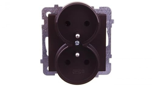 Ospel GP-2RRZ/m/40 Steckdose, IP20, 16 A, 71 mm, 48 mm, 71 mm, Braun