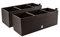 PAFEN 2in1 Set 2X Balkonkasten Blumenkasten Rattan-Optik 4 Farben Pflanztopf Blumenkübel (Umbra)