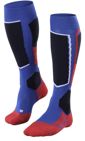 FALKE Herren Skisocken SK2 Intermediate Wool M Kh Wolle Funktionsmaterial warm dick 1 Paar, Blau Olympic 6940, 46-48