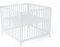 Laufgitter Baby Sarah, 95x95 cm in Weiß | 3-fach höhenverstellbar, schadstoffrei aus massivem Buchenholz I Kinderlaufstall, Laufstall Baby mitwachsend & stabil | Modernes Babybett im zeitlosen Design