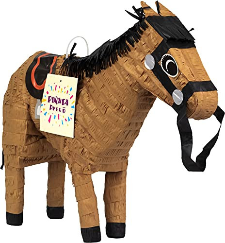 Pinata * PFERD * wird mit Süßigkeiten oder Spielen gefüllt ca. 57 x 37cm | Topfschlagen aus Amerika | Pony Piñata Mexiko Kinder Geburtstag Kindergeburtstag Spiele