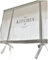 Personalisiertes Raffrollo Gardine weiß Kitchen Küche Küchengardine Scheibengardine Landhaus Shabby nordic