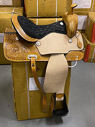 Equipride Westernsattel, Leder, 40,6 cm, Hellbraun/Natur
